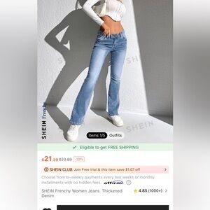 Shein low rise jeans